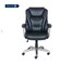 Commercial Bonded Leather Office Chair with Memory Foam, 350 lb Capacity, Black